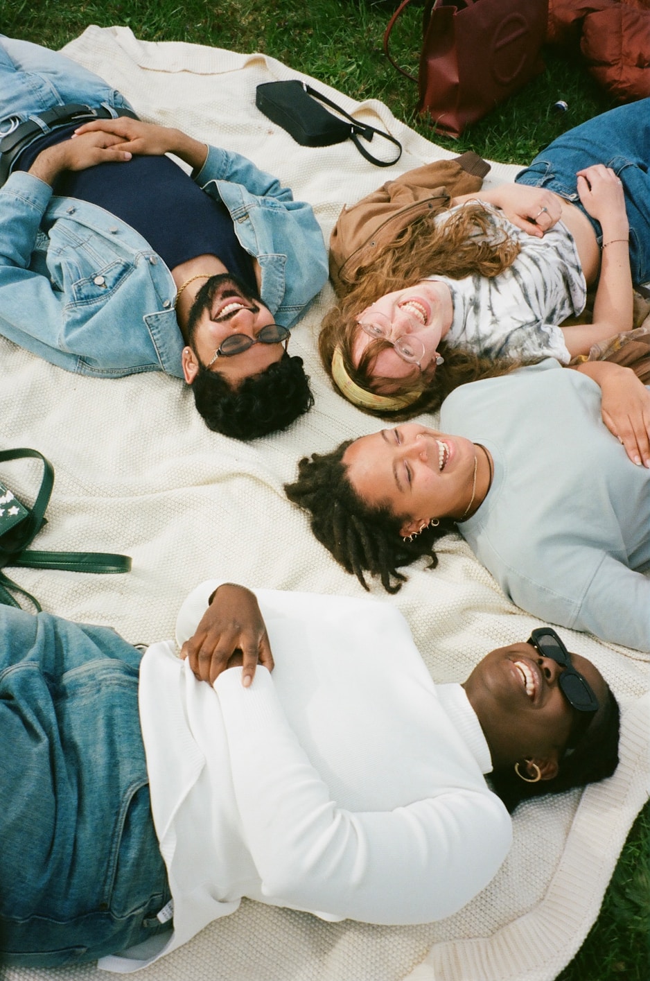 People smiling and relaxing